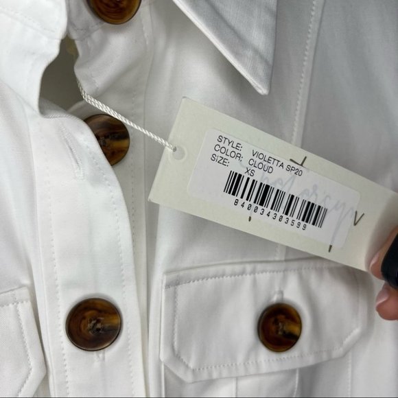 Petersyn White Sleeved Mini Dress Revolve Size XS Extra Small - Picture 5 of 7